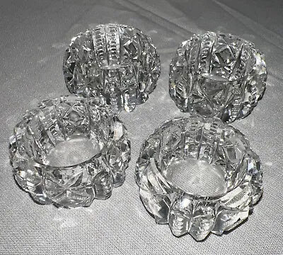 Buy Antique Hand Cut Glass Crystal Individual Salt Cellars Set Of 4 • 37.94£