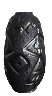 Buy Vintage Cubist Black Ceramic Vase Miercurea-Ciuc Vase, 1950s Handmade Art • 199£