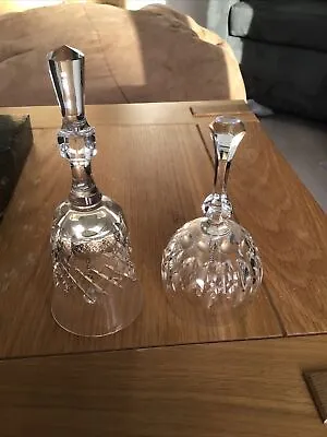 Buy 2 Crystal Cut Glass Bells • 6.50£