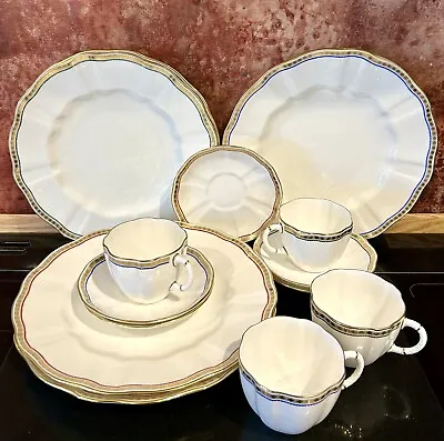 Buy Royal Crown Derby Carlton 15 Piece Set Dinner Plates/cups/saucers Blue/red/green • 89£