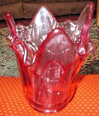 Buy Fenton Beautiful Cranberry Lustered Pink Art Glass Signed Vintage • 22£