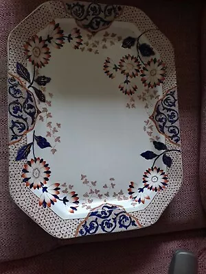 Buy REDUCED! Victorian Ridgways Large Meat Platter - Art Nouveau - Marigolds Pattern • 32£