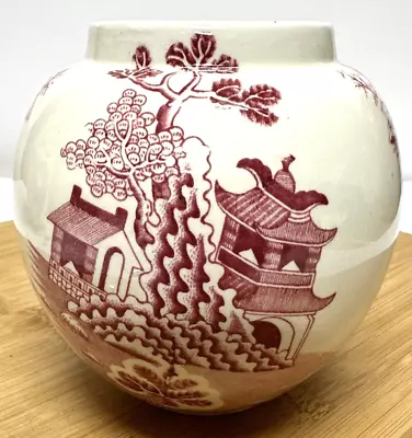 Buy Masons Ironstone China Ginger Jar Pot  In Mandalay Red And White Without Lid • 7.99£