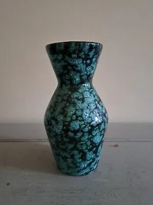 Buy Scheurich Keramik Black Mottle Fat Lava Vase 18cm Vintage West Germany 523-18 • 34.50£