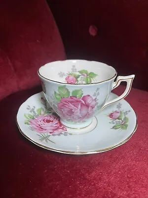 Buy Melba Vintage Fine Bone China Teacup And Saucer England Pink Roses Cottagecore • 9.99£