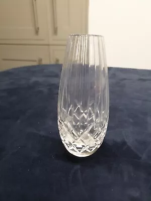 Buy Royal Doulton  Ribbed Bulbous Vase Handmade Clear Glass 5Tall  • 9.75£
