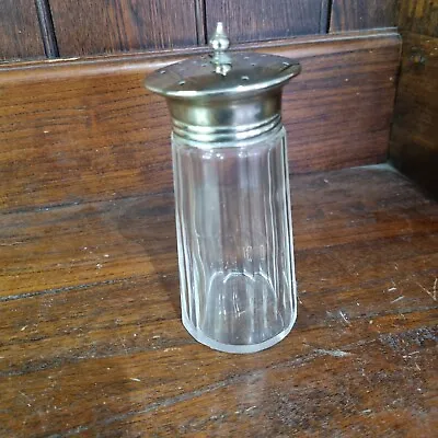 Buy Vintage Cut Glass Sugar Caster Shaker With EPNS Top - See Details • 10£