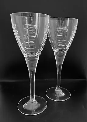 Buy Edinburgh Crystal “The Edge Range – Stratus” Large Wine Goblet Glass X2 • 30£