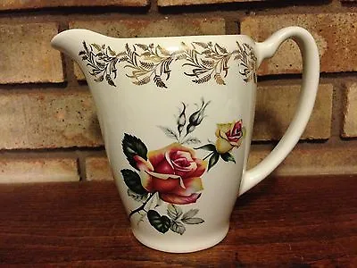 Buy Vintage Lord Nelson Pottery 3375 Porelain Rose Pitcher England Signed Crown Mark • 14.22£
