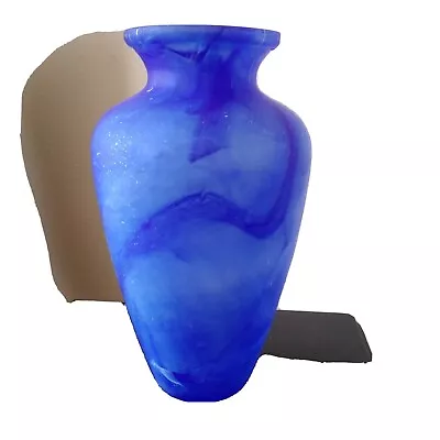 Buy Vintage Italian Colbart Blue Frosted Vase • 25£