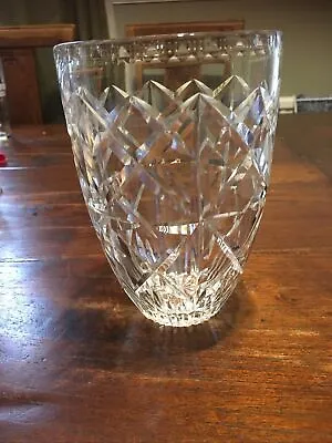 Buy Vintage Thomas Webb Lead Crystal Etched Cut Glass Vase 16cm • 14.99£