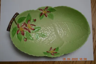 Buy Vintage Carlton Ware Hand Painted Australian Design Apple Blossom Leaf Dish 27cm • 18£