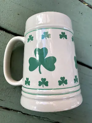Buy Vintage Irish Clovers Beer Mug Stein Pottery • 23.30£