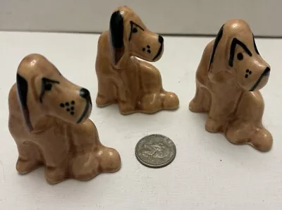 Buy Lot Of 3 Rio Hondo California Pottery Dogs Hound Dogs 1940s? Tan Brown • 24.07£