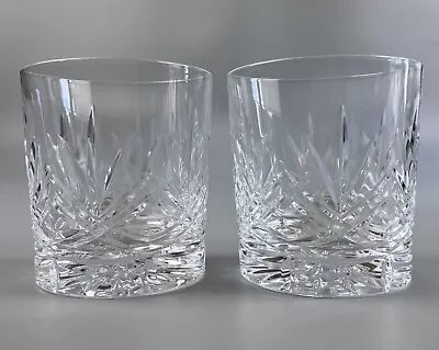 Buy Cut Crystal Glass Tumblers X 2. Old Fashioned / Whiskey Set. Top Quality. 270ml • 20.99£