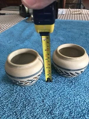 Buy Doulton Lambeth Pottery Pair Of Small Bowls With 1868 - 1872 Mark To Base • 10£