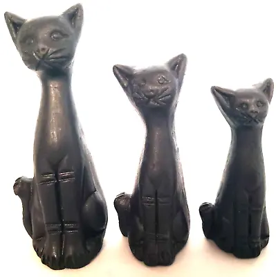 Buy Red Ware Pottery 3 Cat Family Made In Mexico Vintage • 24.51£