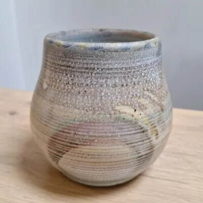 Buy Denby Bourne 4.5  Ceramic Vase Studio Pottery Ribbed Vintage Made In England • 9.99£