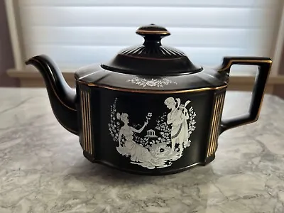 Buy Sadler Teapots Made In England Rare Vintage Romantic Black, White And Gold • 92.21£