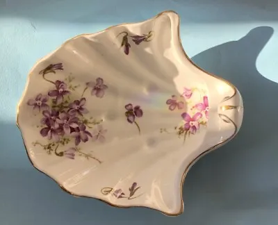 Buy Vintage Hammersley Fine Bone China Victorian Violets Shell Trinket Dish (I) • 10.50£