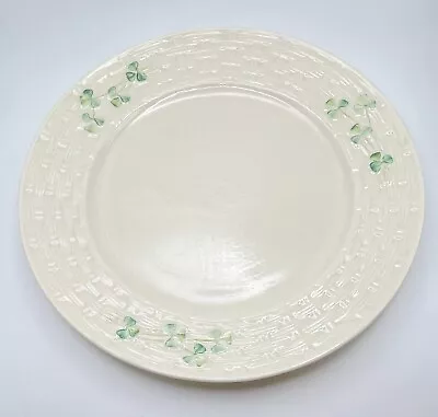 Buy Vintage Belleek Basketweave SHAMROCK Dinner Plate 8.25 Inches 6th Mark • 43.22£