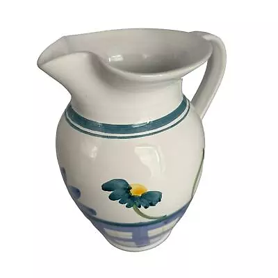Buy Vintage Caleca Pottery Pitcher Made In Italy Floral Farmhouse Country Ceramic • 18.90£