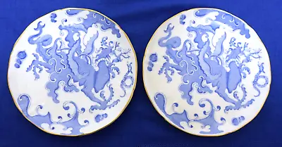 Buy Pair Of Royal Worcester BLUE DRAGON Platters   9 /23cm Diameter  Dated 1935 • 9.99£