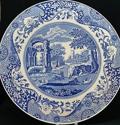 Buy Spode Blue Italian Collection Porcelain 11  Round Footed Charger Platter • 23.99£