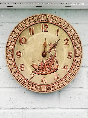 Buy Rare Vintage & Working 1970s Studio Pottery Wall Clock - Tremar, Cornwall • 49.95£