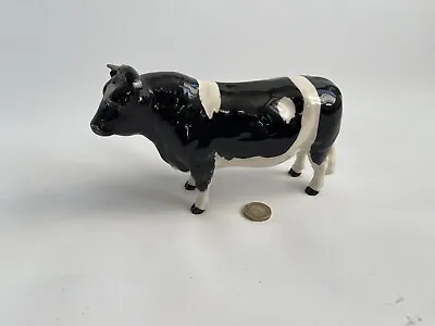 Buy Beswick BULL  Black And White Small Damage Vintage • 35£