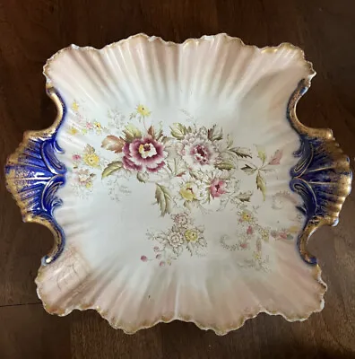 Buy Carlton Ware Peony Hand-Painted Dish With Fluted Gold Border Vintage Rare • 5£