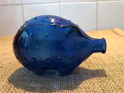 Buy Vintage Holmegaard Of Denmark Cobalt Blue Glass Hobnail Piggy Bank By Jacob Bang • 20£