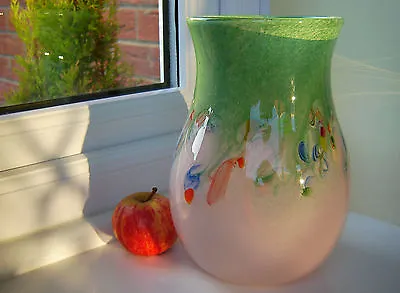 Buy Vintage Vasart Crystal Art Glass Vase Lovely Colours • 120£