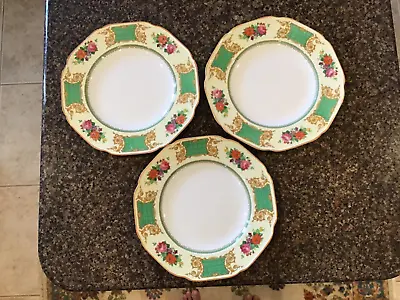 Buy 10  Crown Ducal Ware Usa Pat England Floral Yellow Green Set Of 3 • 48.25£