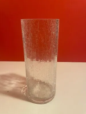 Buy Crackle Glass Flower Vase, Vintage, Decorative • 16.55£