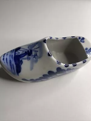 Buy Vintage Dutch Blue & White Delftware Delft Hand Painted Clog • 4£