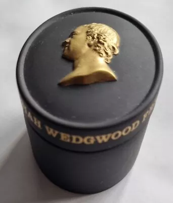 Buy Rare Wedgwood Black & Gold Colour Small Oval Trinket Box - Josiah Wedgwood FRS • 54.99£