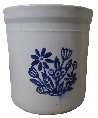 Buy Vtg Small Farmhouse Crock W/ Hand Painted Flowers 7.5  • 23.18£