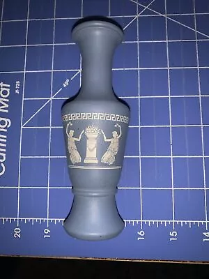 Buy Avon Vase Imitation Wedgewood Jasperware Grecian Blue Glass Greek Key 6 Inch • 6.64£