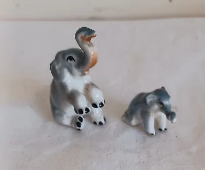 Buy Two Vintage Miniature Bone China Elephants • 5.99£