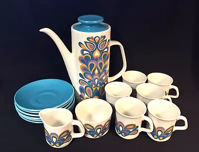 Buy Vintage 1960s Rare Nova 15 Piece Studio Coffee Set JG Meakin Pottery • 60£