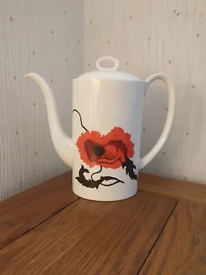 Buy Wedgwood Bone China Coffee Pot Susie Cooper Design Corn Poppy • 19.99£