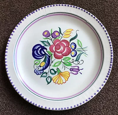 Buy Poole Pottery Traditional Ware LE Floral Pattern 10” Dinner Plate C1960s (A0F) • 10£