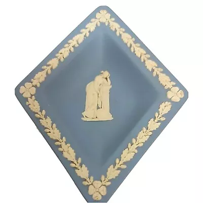 Buy Wedgewood Jasper Sweet Dish Diamond With Box China Decorative. Trinket Pale Blue • 3.90£