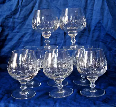 Buy Fine Bohemian Or Czech Fluted Cut Crystal Eight Cognac Or Brandy Glasses 4 Oz • 37.40£