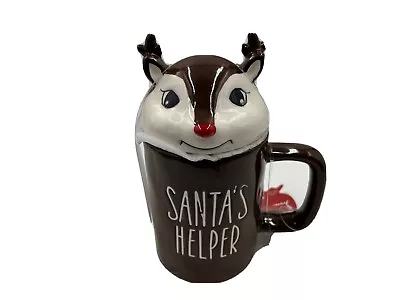 Buy B. Harbor Ceramic 18oz 'Santas Helper' Reindeer Mug With Topper BB01B04007 • 19.43£