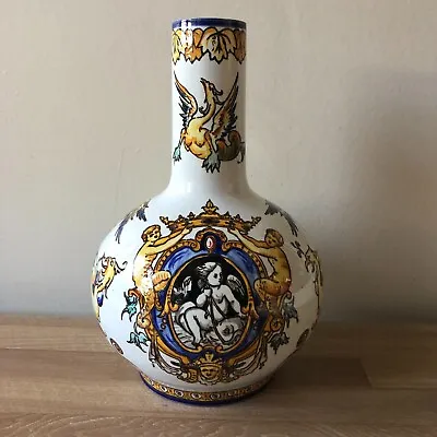 Buy Lovely Antique Gien Vase Renaissance Rafaelesco Style Decoration • 36.50£