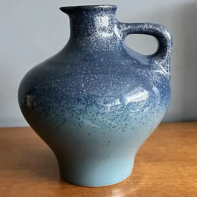 Buy Vintage Shelf Concept Pottery Halifax Blue Jug Vase • 16£