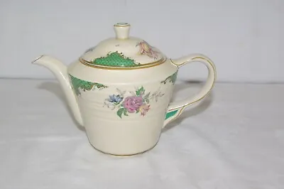 Buy Vintage Art Deco Booths Silicon China One Pint Teapot Ribstone 1930's Rd 793779 • 25£