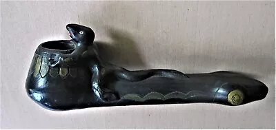 Buy Black Art Pipe Snake - Lizard Phallic ( Penis) Pottery Painted • 15.93£